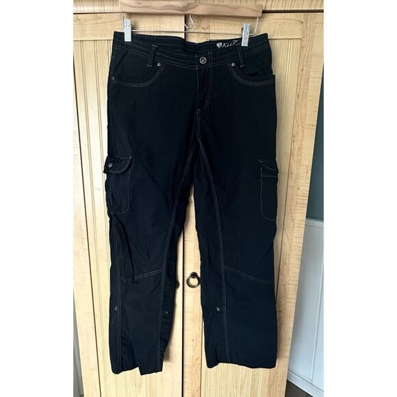 Kuhl Pants Womens 10 Black Splash Roll Up Pants Lightweight Breathable Quick Dry - Picture 1 of 9